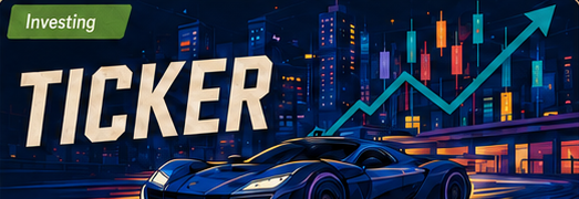 Ticker — investing racing game key art